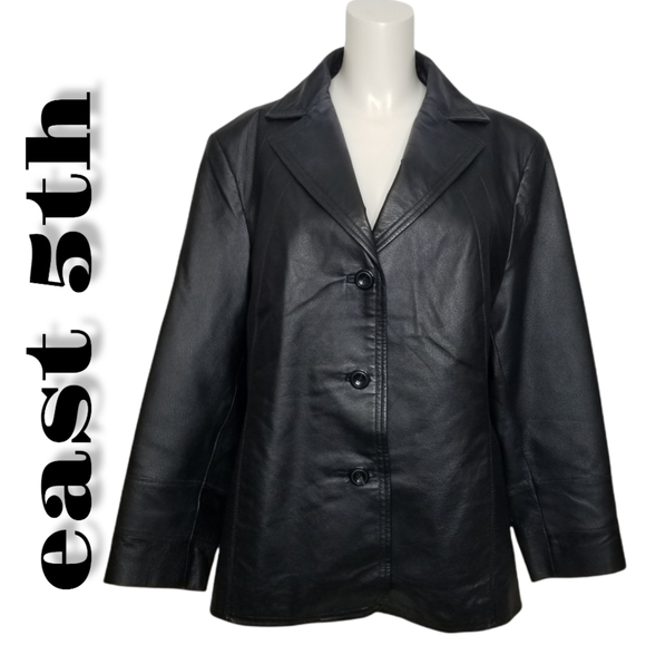 East 5th Jackets & Blazers - East 5th Women's Black Genuine Leather Jacket 1X